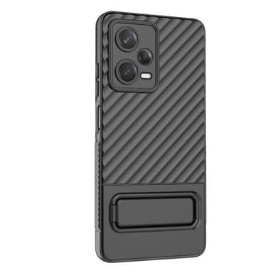 SKALO Xiaomi Redmi Note 12 Pro 5G Twill 2.0 TPU skal med ställ - Svart