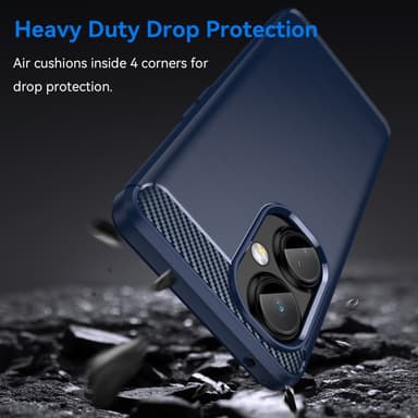 SKALO OnePlus Nord CE 3 Lite 5G Armor Carbon Stöttåligt TPU-skal - Blå