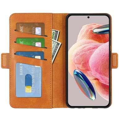 SKALO Xiaomi Redmi Note 12 4G Premium Plånboksfodral - Ljusbrun