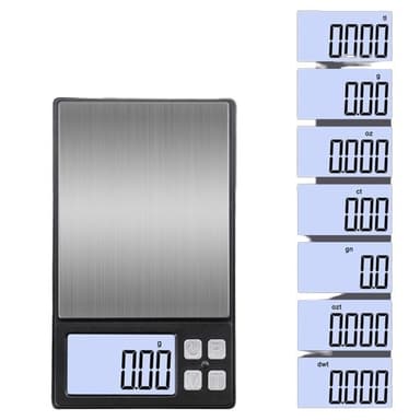 Bärbar digitalvåg, juvelerarvåg, precisionsvåg, guldvåg 1000g/0,1g Sva