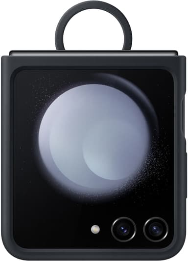 Samsung Galaxy Z Flip 5 silikonfodral med ring (blå)