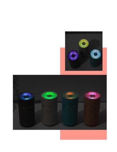 Luftfuktare med USB och LED belysning 360 ml Vit