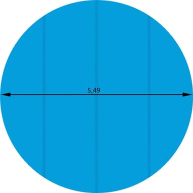 tectake Poolskydd runt - Ø 549 cm