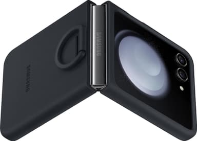 Samsung Galaxy Z Flip 5 silikonfodral med ring (blå)