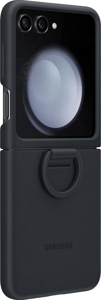 Samsung Galaxy Z Flip 5 silikonfodral med ring (blå)