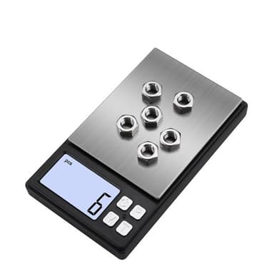 Bärbar digitalvåg, juvelerarvåg, precisionsvåg, guldvåg 1000g/0,1g Sva