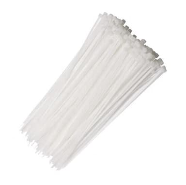 Buntband återanvändbara 100-pack Vit (9.6x350mm)