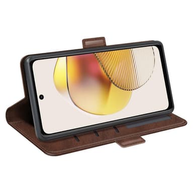 SKALO Motorola Moto G73 5G Premium Plånboksfodral - Brun
