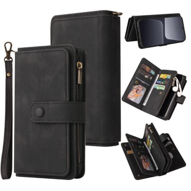 SKALO Xiaomi 13 5G Big Wallet 17-FACK Plånboksfodral - Svart