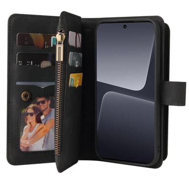 SKALO Xiaomi 13 5G Big Wallet 17-FACK Plånboksfodral - Svart