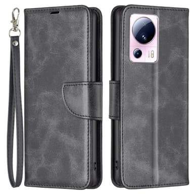 SKALO Xiaomi 13 Lite Plånboksfodral i PU-Läder - Svart