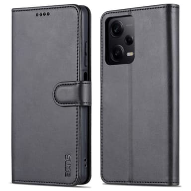 SKALO Xiaomi Redmi Note 12 Pro 5G AZNS Plånboksfodral - Svart