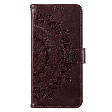 SKALO Motorola Moto G73 5G Mandala Plånboksfodral - Brun