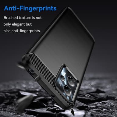 SKALO Motorola Moto G23 4G Armor Carbon Stöttåligt TPU-skal - Svart