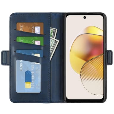 SKALO Motorola Moto G73 5G Premium Plånboksfodral - Blå