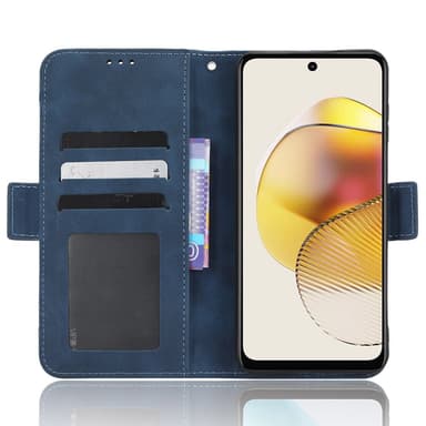 SKALO Motorola Moto G73 5G 6-FACK Plånboksfodral - Blå