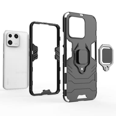 SKALO Xiaomi 13 5G Armor Hybrid Metallring skal - Svart