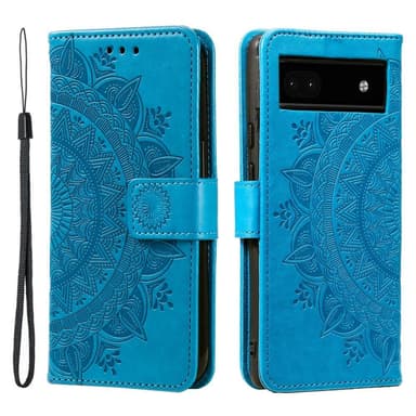 SKALO Google Pixel 7a Mandala Plånboksfodral - Blå