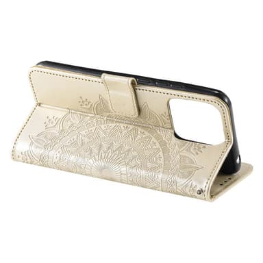 SKALO Xiaomi 13 5G Mandala Plånboksfodral - Guld