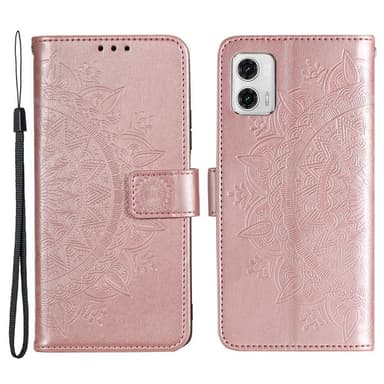 SKALO Motorola Moto G73 5G Mandala Plånboksfodral - Roséguld