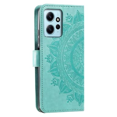SKALO Xiaomi Redmi Note 12 4G Mandala Plånboksfodral - Turkos