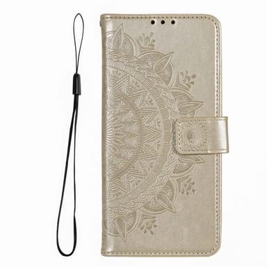 SKALO Xiaomi Redmi Note 12 Pro 5G Mandala Plånboksfodral - Guld