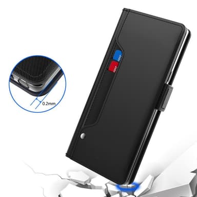 SKALO OnePlus Nord CE 3 Lite 5G Korthållare Spegel Plånbok - Svart