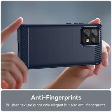 SKALO Motorola Edge 40 Pro 5G Armor Carbon Stöttåligt TPU-skal - Blå