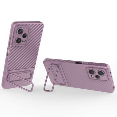 SKALO Xiaomi Redmi Note 12 Pro 5G Twill 2.0 TPU skal med ställ - Lila
