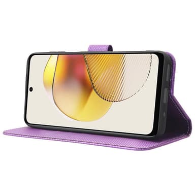 SKALO Motorola Moto G73 5G Premium Mini Romb Plånboksfodral - Lila