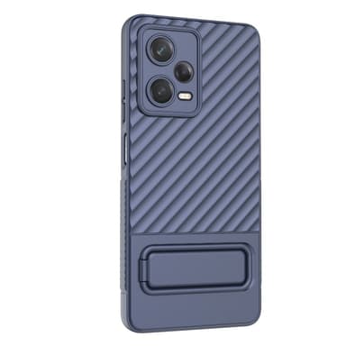SKALO Xiaomi Redmi Note 12 Pro 5G Twill 2.0 TPU skal med ställ - Mörkblå