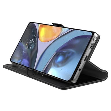 SKALO Motorola Edge 40 Pro 5G Korthållare Spegel Plånbok - Blå