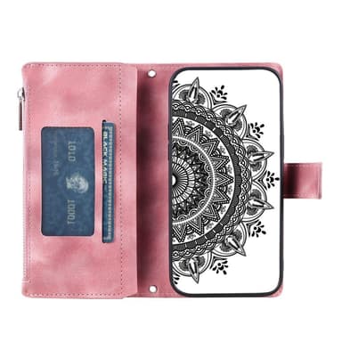 SKALO Xiaomi Redmi Note 12 4G Big Wallet Mandala Plånboksfodral - Roséguld