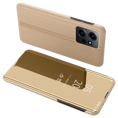 SKALO Xiaomi Redmi Note 12 4G Clear View Spegel fodral - Guld