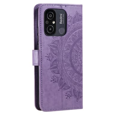 SKALO Xiaomi Redmi 12C 4G Mandala Plånboksfodral - Lila