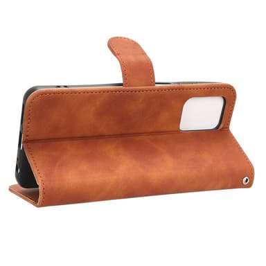 SKALO Motorola Moto G23 4G Matt PU-Läder Plånboksfodral - Brun