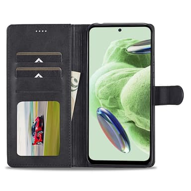 SKALO Xiaomi Redmi Note 12 5G LC.IMEEKE Plånboksfodral i PU-Läder - Svart