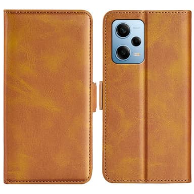 SKALO Xiaomi Redmi Note 12 Pro 5G Premium Plånboksfodral - Ljusbrun