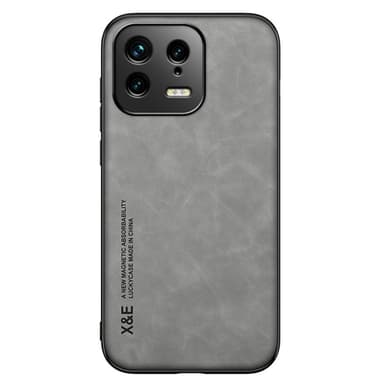 SKALO Xiaomi 13 5G X&E PU-Läder Skal - Ljusgrå
