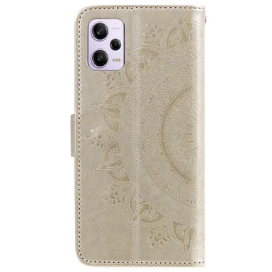 SKALO Xiaomi Redmi Note 12 Pro 5G Mandala Plånboksfodral - Guld