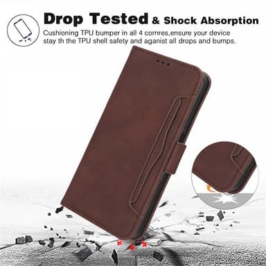 SKALO Motorola Moto G73 5G 6-FACK Plånboksfodral - Svart