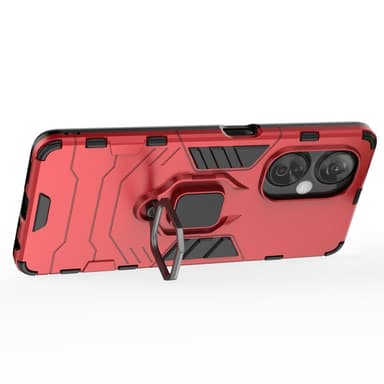 SKALO OnePlus Nord CE 3 Lite 5G Armor Hybrid Metallring skal - Röd