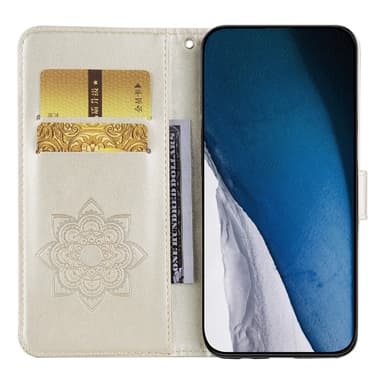SKALO Motorola Moto G23 4G Mandala Owl Plånboksfodral - Guld