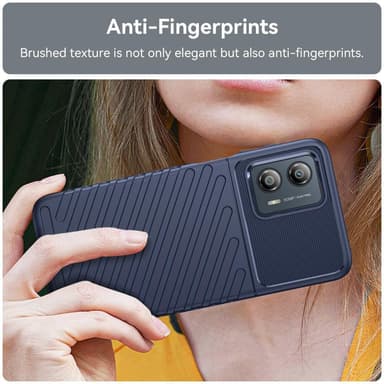 SKALO Motorola Moto G53 5G Twill TPU skal - Blå