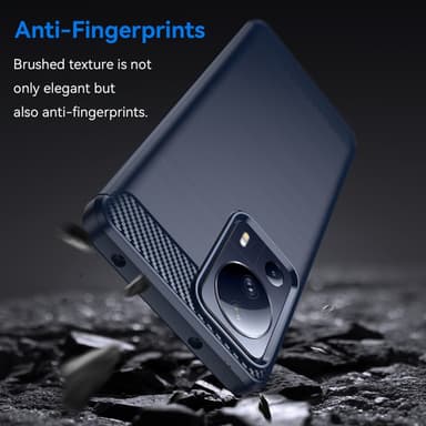 SKALO Xiaomi 13 Lite Armor Carbon Stöttåligt TPU-skal - Blå