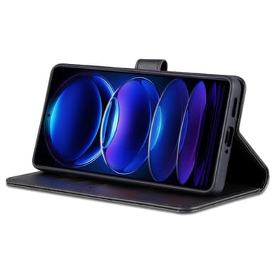SKALO Xiaomi Redmi Note 12 Pro 5G AZNS Plånboksfodral - Svart