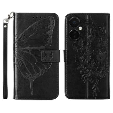 SKALO OnePlus Nord CE 3 Lite 5G Mandala Butterfly Plånboksfodral - Svart