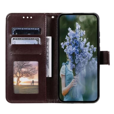 SKALO Motorola Moto G73 5G Mandala Plånboksfodral - Brun