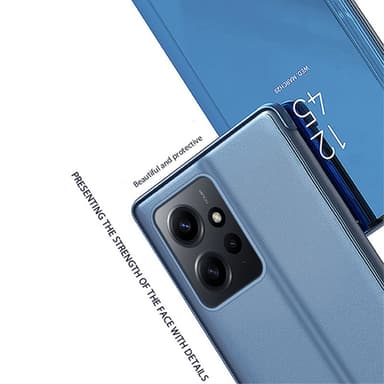 SKALO Xiaomi Redmi Note 12 4G Clear View Spegel fodral - Guld