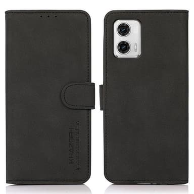 SKALO Motorola Moto G73 5G KHAZNEH Plånboksfodral i PU-Läder - Svart